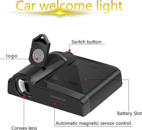Lixaocen 2 Pcs Wireless Car Door Logo Light, LED Car Door Courtesy Welcome Projector Light Ghost Shadow Lights in Saudi Arabia