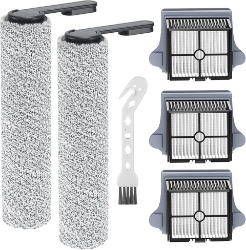 isinlive Floor ONE S5 Brush Roller Replacement Parts for Tineco Floor ONE S5/ Floor ONE S5 PRO 2 Cordless Wet Dry Vacuum Cleaner, 2 Pack Brush Roller, 4 Pack HEPA Filters and 1 Pack Cleaning Brush in Saudi Arabia