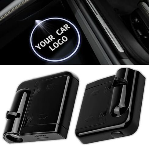 2 Pcs Wireless Car Door Logo Light, LED Car Door Courtesy Welcome Projector Light Ghost Shadow Lights, Fit A.cu.ra White in Saudi Arabia
