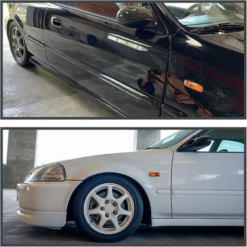 Spec-D Tuning Amber Lens Front Side Marker Lights + Bulbs Compatible with 1996-2000 Honda Civic L+R Pair Assembly in Saudi Arabia