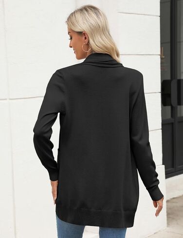Zeagoo Women Long Cardigan Subtigan سترات خفيفة الوزن مفتوحة الأمامية متماسكة معاطف سترة سترة عصرية مع جيب in Kuwait