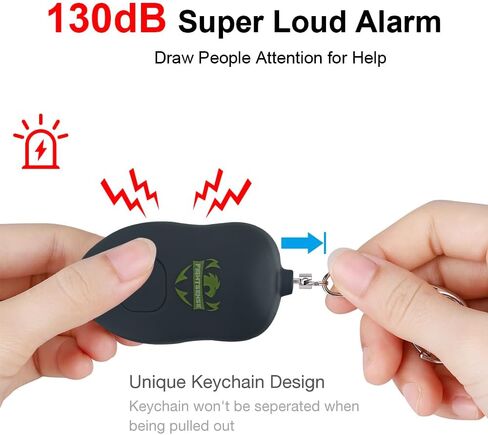 Fightsense Personal Alarm Keychain with Snap Hook, 130dB Siren Safety Alarm for Women LED Light (300m Audible) (Cyan) in Saudi Arabia