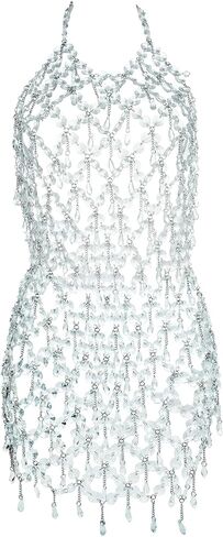 أزياء سلسلة الجسام الكريستالية فستان الطبقات بطن الخصر سلسلة مجوهرات للتنورة المجوهرات للنساء تنكر in Kuwait