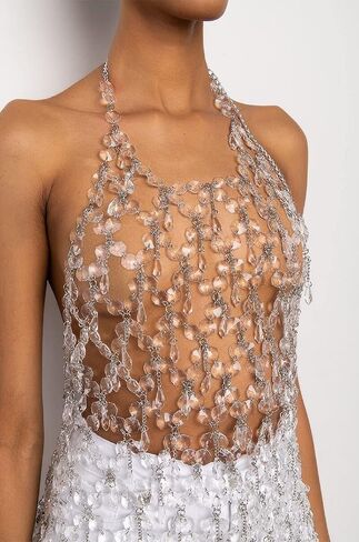 أزياء سلسلة الجسام الكريستالية فستان الطبقات بطن الخصر سلسلة مجوهرات للتنورة المجوهرات للنساء تنكر in Kuwait