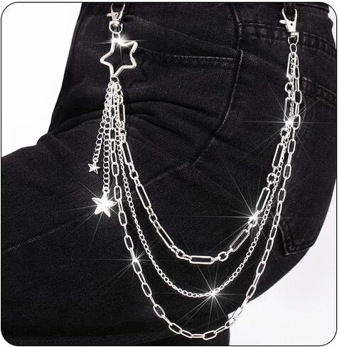 Pant Chains for Men Women Punk Wallet Chains for Pant Hip Hop Trousers Chain Pocket Chain for Jeans in Kuwait