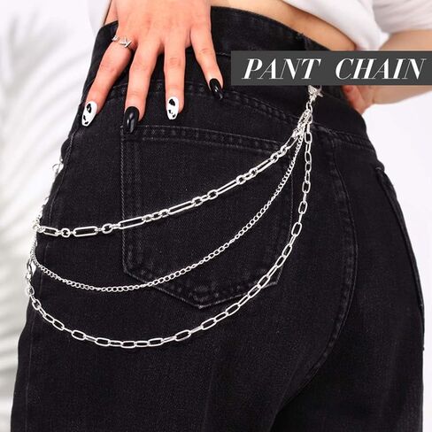 Pant Chains for Men Women Punk Wallet Chains for Pant Hip Hop Trousers Chain Pocket Chain for Jeans in Kuwait
