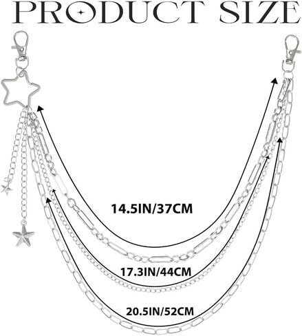 Pant Chains for Men Women Punk Wallet Chains for Pant Hip Hop Trousers Chain Pocket Chain for Jeans in Kuwait