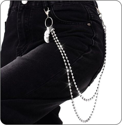 Pant Chains for Men Women Punk Wallet Chains for Pant Hip Hop Trousers Chain Pocket Chain for Jeans in Kuwait