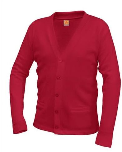 Hunter Green, V-Neck, Button Down Cardigan, Youth X-Large in Saudi Arabia
