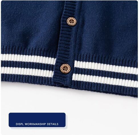 Toddler Boys V-Neck Cartoon Embroidery Button-up Cardigan Cute Fall Winter Long Sleeve Warm Jacket Outerwear in Saudi Arabia
