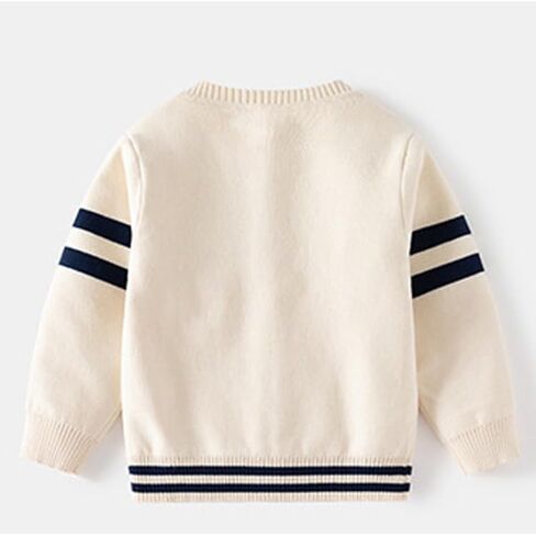 Toddler Little Boys Cute Cardigan V-Neck Bear Embroidered Sweater Cardigan Full Button Up Coat Warm Uniform Fall in Saudi Arabia