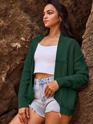 SENSERISE Womens Cardigan Sweaters Cable Knit Sweater Open Front Long Sleeve Chunky Cardigan Outerwear Coats in Kuwait