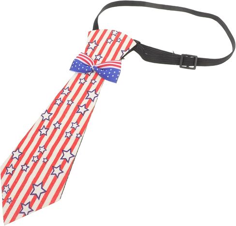 Homoyoyo American American Necktie for Independence Day Easy Wear Cosplay ملحق للرجال والسيدات in Saudi Arabia