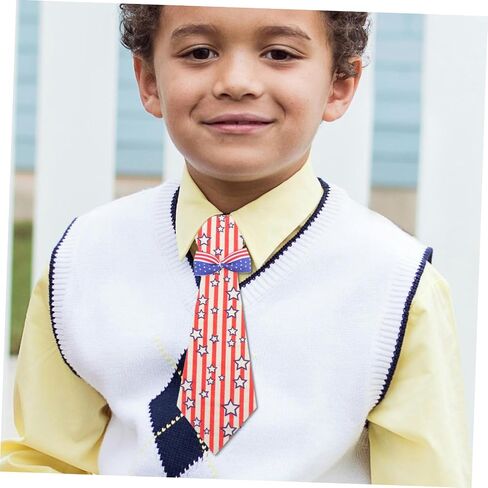 Homoyoyo American American Necktie for Independence Day Easy Wear Cosplay ملحق للرجال والسيدات in Saudi Arabia