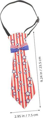 Homoyoyo American American Necktie for Independence Day Easy Wear Cosplay ملحق للرجال والسيدات in Saudi Arabia