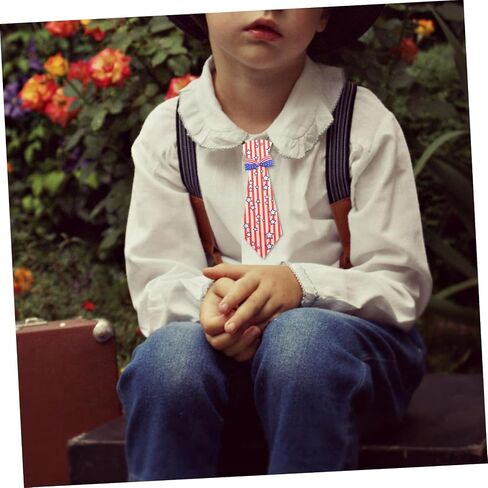 Homoyoyo American American Necktie for Independence Day Easy Wear Cosplay ملحق للرجال والسيدات in Saudi Arabia