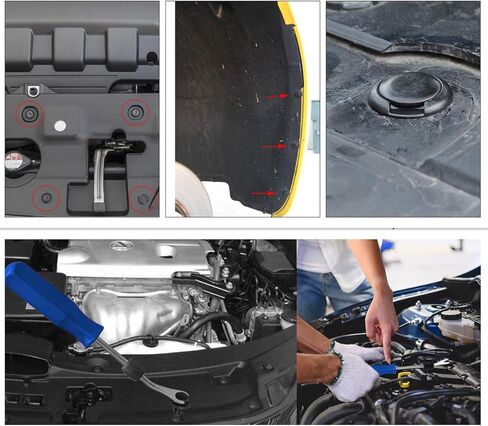 Car Push Retainer Clips 1430PCS Auto Fasteners Assortment-47 Most Popular Sizes Nylon Bumper Fender Rivets with 15 Cable Ties and Blue Fastener Remover for Ford GM Toyota Honda Chrysler Benz Nissan in Kuwait