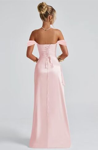 فساتين حفلة موسيقية خارج الكتف طويلة الساتان الساتان حورية البحر الفستان المسائي الرسمي مع فتحة in Kuwait