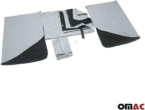 OMAC Magnetic Window Stratings حماية الأشعة فوق البنفسجية لـ Ford Transit 2015-2024 Gray Black 3 PCS in Kuwait