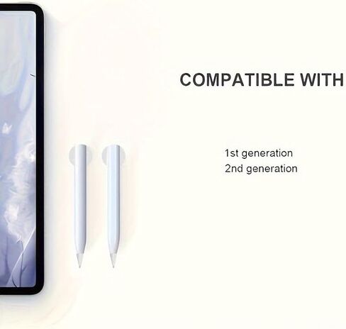 Replacement Pencil Tips for Apple Pencil Pro,Pencil Pro Tips fit for Apple 2nd 1st Gen USB-C,and Logitech Crayon Digital Pencil,Needle Pencil Tips with Case,Noiseless IPad Pro Pencil Sets(4B&2B) White in Saudi Arabia