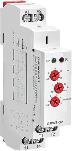 1pc Temperature Control Relay Din Rail 16A AC/DC24-240V with Waterproof NTC Sensor Heating & Cooling GRW8-01/02(GRW8-02-3m Sensor) in Kuwait
