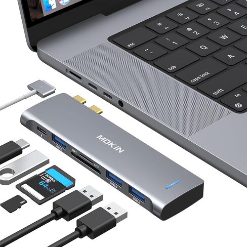 USB C Docking Station Dual DisplayPort, 8 in 1 USB C Hub with 2 DP, HDMI, VGA, USB C 2.0, 2 USB A 2.0, PD Charging Port, Multi Monitor Adapter for Dell/HP/Lenovo Laptops in Saudi Arabia