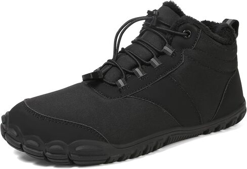 Winter Hike Barefoot Boots Women Men Minimalist Warm Snow Fur Boots Wide Toe Box Zero Drop Ankle Boot Waterproof Slip On Walking Trail Running Sneakers in Saudi Arabia
