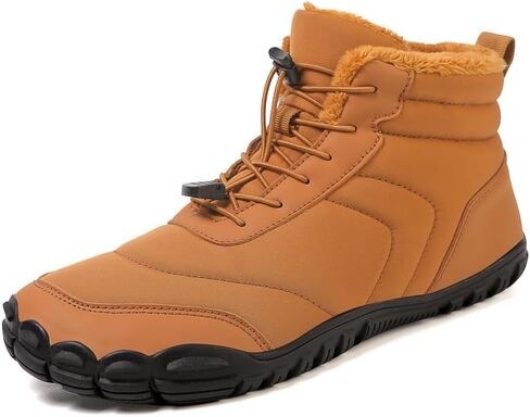 Winter Hike Barefoot Boots Women Men Minimalist Warm Snow Fur Boots Wide Toe Box Zero Drop Ankle Boot Waterproof Slip On Walking Trail Running Sneakers in Saudi Arabia