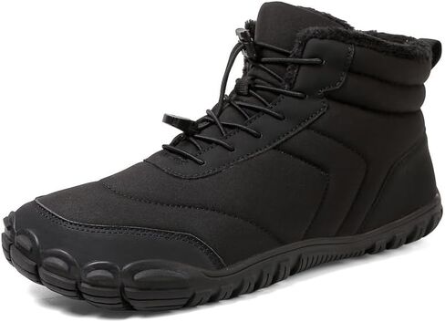 Winter Hike Barefoot Boots Women Men Minimalist Warm Snow Fur Boots Wide Toe Box Zero Drop Ankle Boot Waterproof Slip On Walking Trail Running Sneakers in Saudi Arabia
