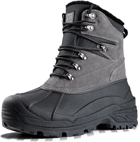 FREE SOLDIER Mens Snow Winter Boots for Men Warm Fleece Lining Winter Ski Shoes Waterproof Insulated Booties in Saudi Arabia