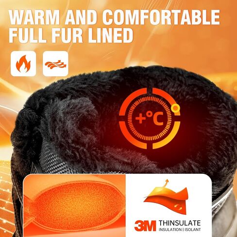 FREE SOLDIER Mens Snow Winter Boots for Men Warm Fleece Lining Winter Ski Shoes Waterproof Insulated Booties in Saudi Arabia