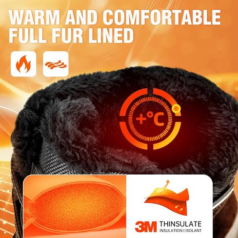 FREE SOLDIER Mens Snow Winter Boots for Men Warm Fleece Lining Winter Ski Shoes Waterproof Insulated Booties in Saudi Arabia