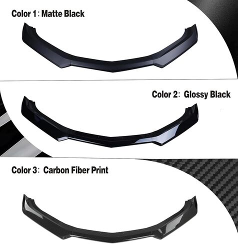 Front Bumper Lip Splitter Spoiler Glossy Black 5Pcs Compatible with Camaro SS 2016-2024 / LS LT RS 2019-2024 in Kuwait