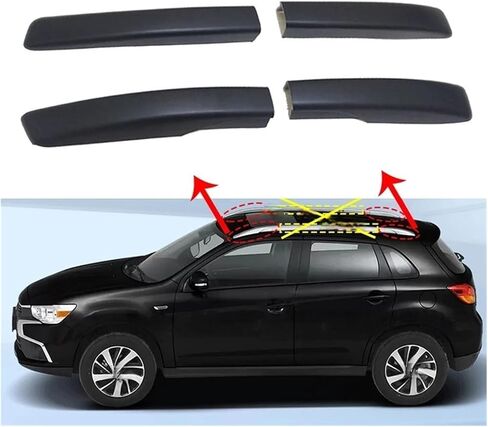 غطاء غطاء سقف السيارة متوافق مع Mitsubishi ASX SUV 2013-2019 الأمتعة الأمتعة الأمتعة الأمتعة في السطح الخلفي البديل Plasitc Plasitc (اليسار الأمامي 1pcs) in Kuwait