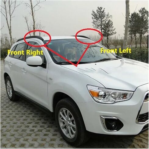 غطاء غطاء سقف السيارة متوافق مع Mitsubishi ASX SUV 2013-2019 الأمتعة الأمتعة الأمتعة الأمتعة في السطح الخلفي البديل Plasitc Plasitc (اليسار الأمامي 1pcs) in Kuwait
