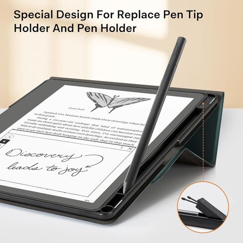CoBak Case for Kindle Scribe - All New PU Leather Cover with Auto Sleep Wake Feature for Kindle Scribe 10.2" 2022 Released with Pen Holder in Saudi Arabia