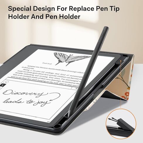 CoBak Case for Kindle Scribe - All New PU Leather Cover with Auto Sleep Wake Feature for Kindle Scribe 10.2" 2022 Released with Pen Holder in Kuwait