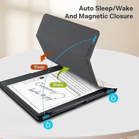 CoBak Case for Kindle Scribe - All New PU Leather Cover with Auto Sleep Wake Feature for Kindle Scribe 10.2" 2022 Released with Pen Holder in Kuwait