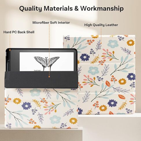 CoBak Case for Kindle Scribe - All New PU Leather Cover with Auto Sleep Wake Feature for Kindle Scribe 10.2" 2022 Released with Pen Holder in Kuwait