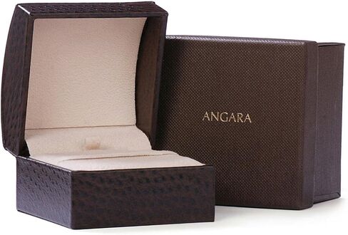 حلقة Angara Natural Garnet Solitaire للنساء في الذهب الصلب 14K | عيد ميلاد ، المشاركة ، الذكرى السنوية ، هدية مجوهرات الزفاف للنساء in Saudi Arabia