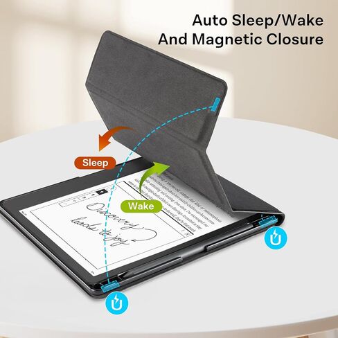 حافظة CoBak لجهاز Kindle Scribe - غطاء جلد PU جديد تمامًا مع ميزة التنبيه التلقائي للنوم لجهاز Kindle Scribe 10.2 بوصة 2022 تم إصداره مع حامل قلم in Saudi Arabia