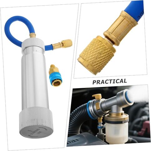 Car Air Conditioning Recharge Kit Manual Screw in Oil and Dye Injector Tool for Automotive Systems Compatible with Refrigerant Durable and Automotive Tool in Kuwait