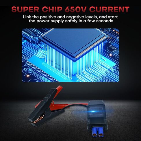 المشابك المبتدئة في القفز الذكي ، EC5 Heavy Duty Jump Starter Automotive Clamp Clamp Cables Clamps Clamps Alcaptor مع شاشة LCD ذكية لـ 12V Car Jump Starter 10AWG in Saudi Arabia