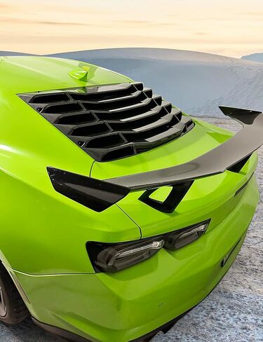 Ikon Motorsports Window Window Counver متوافق مع 2016-2024 Chevy Camaro Coupe 2-Door ، Ikon style ABS Gloss Black Back Windshield Sun Shown Cover Vent in Saudi Arabia