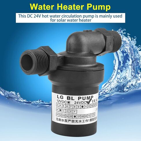 Flexman DC24V 18W مضخة المياه الشمسية ، 1/2BSP خيوط مخرج سخان الماء المتداول لمضخة النافورة نظام الدورة التدريبية الشمسية الدورة الدموية in Kuwait