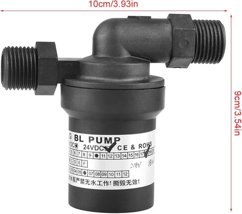 Flexman DC24V 18W مضخة المياه الشمسية ، 1/2BSP خيوط مخرج سخان الماء المتداول لمضخة النافورة نظام الدورة التدريبية الشمسية الدورة الدموية in Kuwait