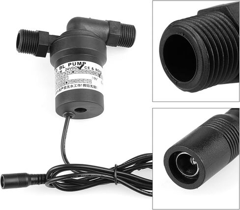 Flexman DC24V 18W مضخة المياه الشمسية ، 1/2BSP خيوط مخرج سخان الماء المتداول لمضخة النافورة نظام الدورة التدريبية الشمسية الدورة الدموية in Kuwait
