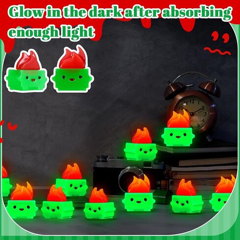 50 PCS MINI Resin Mumpster Sompurines Luminous Green Dumpster Desk Miniature Cute Funder Desk Excessories Gift Employe Gift for Tearch in Saudi Arabia