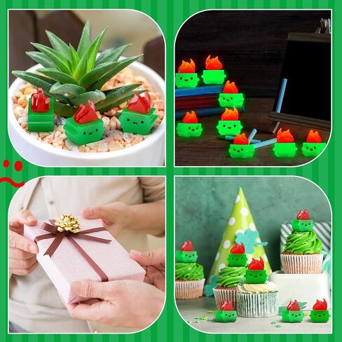 50 PCS MINI Resin Mumpster Sompurines Luminous Green Dumpster Desk Miniature Cute Funder Desk Excessories Gift Employe Gift for Tearch in Saudi Arabia