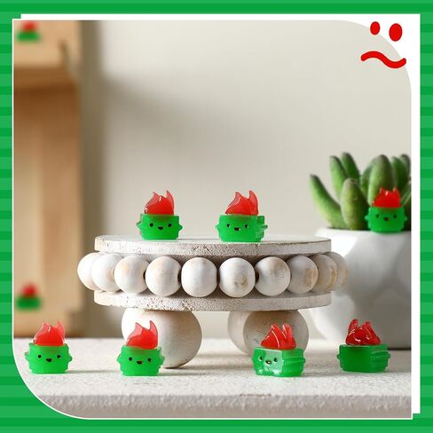 50 PCS MINI Resin Mumpster Sompurines Luminous Green Dumpster Desk Miniature Cute Funder Desk Excessories Gift Employe Gift for Tearch in Saudi Arabia